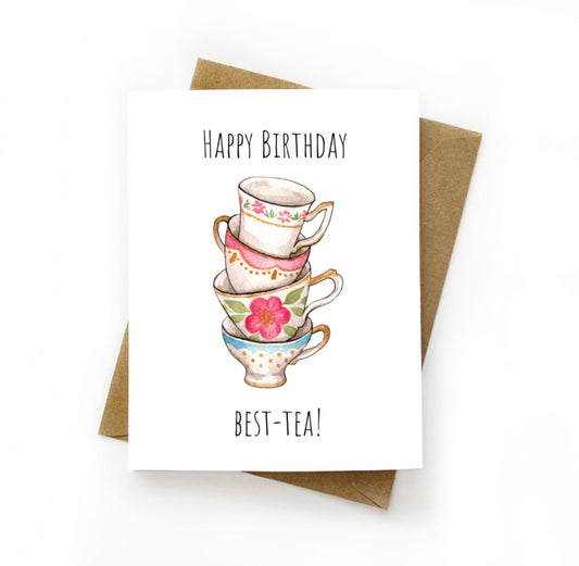 Happy Birthday Best-Tea Card